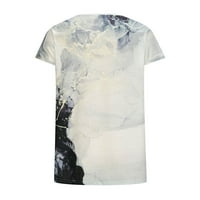 Inleife ljetni vrhovi ženske kauzalne majice s kratkim rukavima Crewneck print bluza