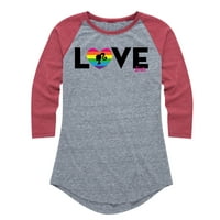 Barbie - Ljubav - Rainbow Heart - Ženska grafička majica Raglan