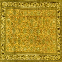 Ahgly Company Unutarnji kvadratni perzijsko žuti tradicionalni prostirke, 8 'Trg