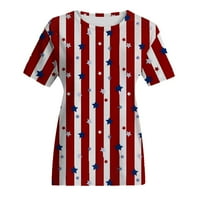 AayOmet majice košulje za žene neovisnost za žene tiskaju dnevne ljetne košulje za ženske o vrat tenk vrhove American