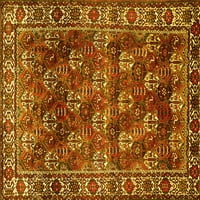 Ahgly Company Unutarnji kvadratni perzijski žuti tradicionalni prostirke, 5 'Trg