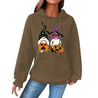 Halloween kapuljače za ženske kapuljače dugi rukavi ležerni print kapuljača kapuljača za žene za žene pulover