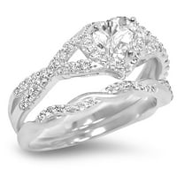 Laraso co njegov cz vjenčani prsten set trio srebrni crni titanium parovi bendovi 13