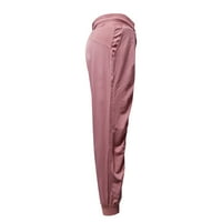 Pxiakgy hlače za ženske odjeće hlače elastično džep znoj casual labave hlače za brzu suzbijanje ružičaste + xxl