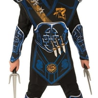 Battle Ninja Full Dress kostim za dječake veličine velike, plave i crne boje Rubies II