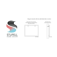 Stupell Industries Suvremeni biljci ostavlja izbliza Botanički dizajn slikanje crne uokvirene umjetničke print