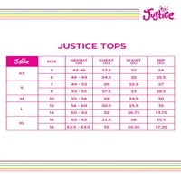 Justice Girls Ribbed Braless Sloing Cami, veličine 4- & Plus