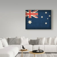 Zaštitni znak likovna umjetnost 'Australija nevolja zastava' platno umjetnost Red Atlasa dizajna