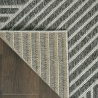 Moderni geometrijski tamno sivi tepih u zatvorenom i na otvorenom