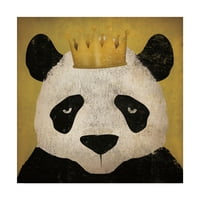 Likovna umjetnost s potpisom Panda s krunom na platnu Riana Faulera