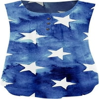 , 4. srpnja, Ženska majica bez rukava, dan sjećanja, okrugli vrat, američka zastava, Plus size, modni domoljubni