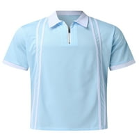 Muške majice s reverom Polo majica s patentnim zatvaračem muški ljetni vrhovi klasičnog kroja Sportska bluza kratkih