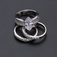Par prstenova Geometrijski nakit nakita pjenušavih prstenova za vjenčanje