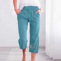 TAWOP široke hlače za noge za žene protočne hlače labave hlače za žene ljetne modne ženske elastične hlače za