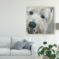 Zaštitni znak Fine Art 'West Highland Terrier oslikana portret' platno umjetnost Hippie Hound Studios