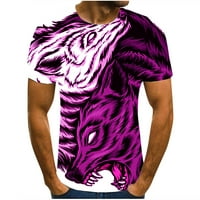 ; Muška majica kratkih rukava s printom u boji, bluza u ljubičastoj boji 12