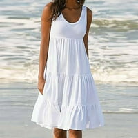 Rasprodaja ljetnih haljina ljetne haljine za žene Plus size casual majica sarafan pelerine s džepovima svečana