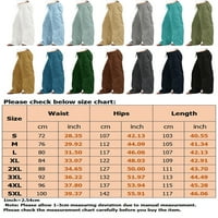 Ženske Palazzo hlače široke duge hlače donji dio elastičnog struka ljetne dnevne hlače zelena plava 3 inča