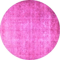 Tradicionalni perzijski tepisi za unutarnje prostore okruglog oblika ružičaste boje, promjera 5 inča