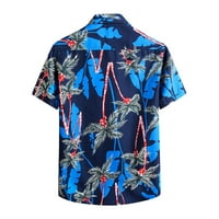Muški ljetni Havaji Plus Size s ovratnikom i reverima Ležerne široke košulje kratkih rukava bluza