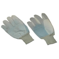 LP4100-L-12PK, muške podijeljene kožne palmine rukavice s platnenom tkaninom, pleteni zglob, pakiranje vrijednosti