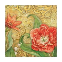 Zaštitni znak likovna umjetnost 'Crveni tulipani 3' platno umjetnost Maria Rytova