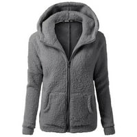 Duge zimske jakne za žene jakna ženski lagani džemper gornja odjeća zimski kaput s patentnim zatvaračem s kapuljačom