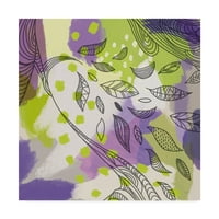 Zaštitni znak likovna umjetnost 'Svijetli život II Purple Yellow Line Crop' Platno umjetnost Mary Urban
