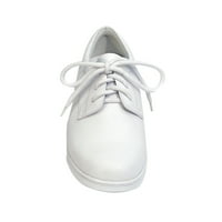 Sat udobnosti Alice široke širine profesionalne glatke cipele bijela 9,5