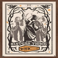 Disneev hocus pocus-plakat Tri sestre na zidu, 22.375 34 uokviren