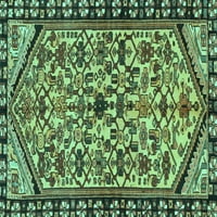 Tradicionalni pravokutni perzijski tepisi u tirkizno plavoj boji, 6' 9', koji se mogu prati u stroju tvrtke