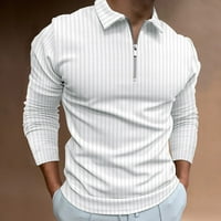 Rasprodaja muških majica s dugim rukavima u A-listi, Muški Casual pulover s ovratnikom u punoj boji, bluza s patentnim