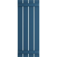 Ekena Millwork 23 W 71 H TRUE FIT PVC Four Board Spaced Board-N-Batten Thutters, Sojourn Blue
