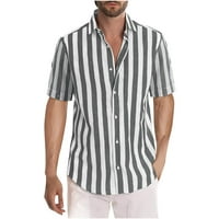 Rasprodaja asdoklhq, Ljeto jesen muške majice Rasprodaja ispod $ Muška košulja na pruge Hawaii Slim Fit Majica