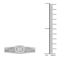 Imperial 1 2CT TDW Diamond 10Kwhite Gold Halo Bridal Set