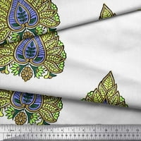 Tkanina Od Rajonskog šifona s ukrasom lišća i cvjetnih blokova, tiskana tkanina širine dvorišta