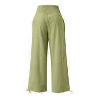 Modne ženske Ležerne hlače s elastičnim džepom u struku, široke hlače