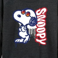 Peanuts - Graffiti Snoopy - Ženski jednostavan francuski махровый pulover