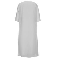 Rasprodaja ženskih haljina za žene, ležerna Haljina Bez rukava s izrezom u obliku slova a, jednobojni kaput dugih