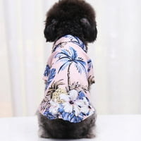 Altsales Dog Havaijska košulja, ljetna plaža kampovi košulja odjeća, cvjetna majica kokosova stabla tiskana odjeća