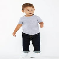 pamučna majica kratkih rukava za bebe i malu djecu majica s okruglim vratom od dresa Bijela Crna vrijeska