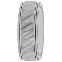Muški tantalum zarezni uzorak uzorak vjenčanja - tantalum prsten