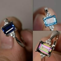 Ženski prsten od sterling srebra Dugin zaručnički prsten u boji prstena pokloni za godišnjicu