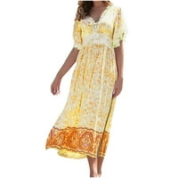 Ljetne haljine haljine za djevojčice s lepršavom mini jaknom u žutoj boji, u boji, u boji, u boji, u boji, u boji,