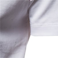 Muško ljeto trobojno šivanje majice kratkih rukava bijela majica xxxl