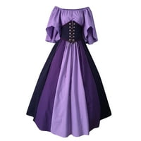 Viktorijanska haljina za žene Srednjovjekovna renesansna vintage haljina za kuglu Plus Veličina lupava s ramena