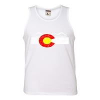 Pamučna majica bez rukava sa zastavom Kolorada i stjenovitih planina za odrasle u nevolji