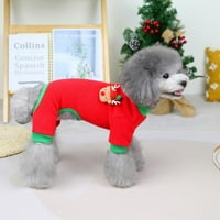 Božićna pidžama za pse, odjeća za kostime za kućne ljubimce, Božićni kaput, kombinezon, zelena, odjeća za pse