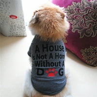 Štene majice Doggie Party Majica Božić za kućne ljubimce Male pse odjeće Odjeća Dosljedna mekana vrhova siva mala