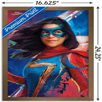Gospođa Marvel - plakat s grafitima na zidu, uokviren 14.725 22.375